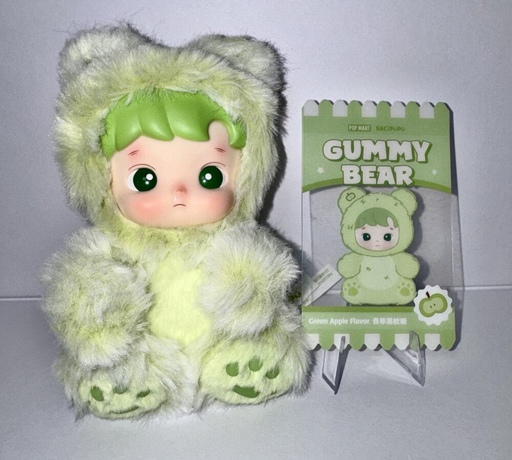 HACIPUPU Gummy Bear Series Vinyl Plush Pendant - Green Apple Flavor